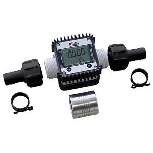 Digitaler Durchflusszähler K24 für CEMO mobile Tankanlagen für AdBlue®, Kunststoff, 6 – 100l/min, 1’AG, mit zwei Schlauchanschlussstücken und Muffe Digitaler Durchflusszähler K24 für CEMO mobile Tankanlagen für AdBlue®, Kunststoff, 6 – 100l/min, 1’AG, mit zwei Schlauchanschlussstücken und Muffe