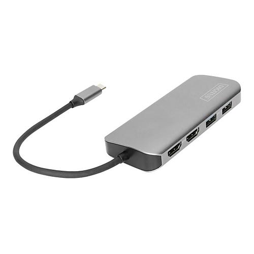 DIGITUS DA-70884 USB-C Universal Docking Station - Dockingstation - USB-C - HDMI - 1GbE
