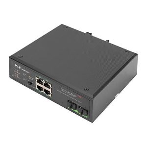 DIGITUS DN-651109 – Switch – unmanaged – 4 x 10/100/1000 (PoE+) + 2 x Gigabit SFP (Uplink) – an DIN-Schiene montierbar – PoE+ DIGITUS DN-651109 – Switch – unmanaged – 4 x 10/100/1000 (PoE+) + 2 x Gigabit SFP (Uplink) – an DIN-Schiene montierbar – PoE+