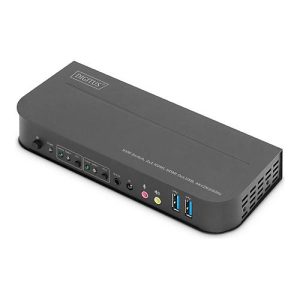 DIGITUS – KVM / video / audio switch – 2 x KVM port(s) – Desktop, wandmontierbar DIGITUS – KVM / video / audio switch – 2 x KVM port(s) – Desktop, wandmontierbar