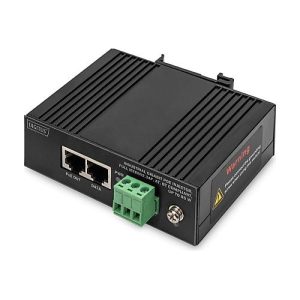 DIGITUS – Power Injector (DIN-Schienenmontage möglich) – Gigabit Ethernet, Industriell – DC 45-56 V – 85 Watt – Ausgangsanschlüsse: 1 DIGITUS – Power Injector (DIN-Schienenmontage möglich) – Gigabit Ethernet, Industriell – DC 45-56 V – 85 Watt – Ausgangsanschlüsse: 1