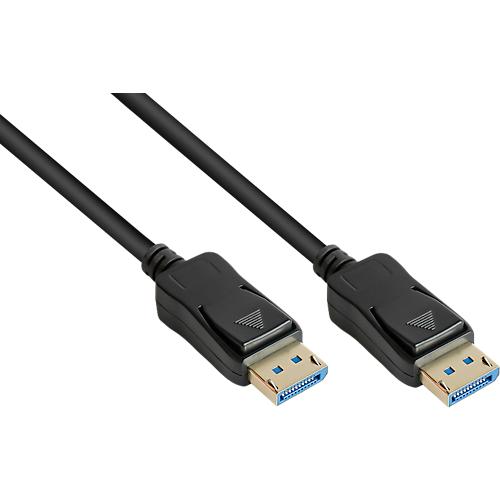 DisplayPort 2.0 Kabel Good Connections, bis 8K, bis 54 Gbit/s, Kupferleitungen, Verriegelungsschutz, Länge 0,5 m, schwarz