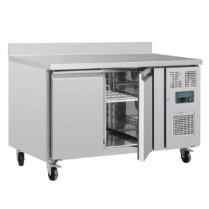 POLAR Kühltisch mit Aufkantung 2-türig 282L POLAR Kühltisch mit Aufkantung 2-türig 282L