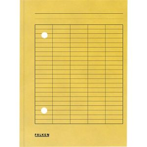 Dokumentenmappe FALKEN, DIN A4, 2-seitiger Gitterdruck, B 231 x H 318 mm, Karton, gelb Dokumentenmappe FALKEN, DIN A4, 2-seitiger Gitterdruck, B 231 x H 318 mm, Karton, gelb
