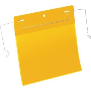 Dokumententaschen mit Drahtbügel, B 210 x H 148 mm (A5 quer), 50 Stück, gelb Dokumententaschen mit Drahtbügel, B 210 x H 148 mm (A5 quer), 50 Stück, gelb