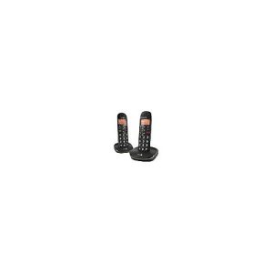 DORO PhoneEasy 100W Duo – Schnurlostelefon mit Rufnummernanzeige – DECTGAP – Schwarz + zusätzliches Handset DORO PhoneEasy 100W Duo – Schnurlostelefon mit Rufnummernanzeige – DECTGAP – Schwarz + zusätzliches Handset