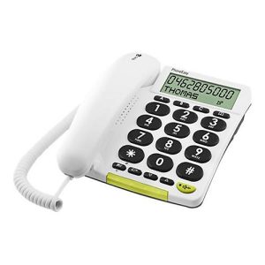 DORO PhoneEasy 312cs – Telefon mit Schnur mit Rufnummernanzeige – weiß DORO PhoneEasy 312cs – Telefon mit Schnur mit Rufnummernanzeige – weiß