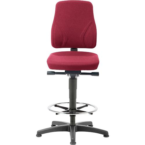 Drehstuhl All-In-One 9631, Aufstiegshilfe und Gleitern, Stoffpolster, Duotec rot