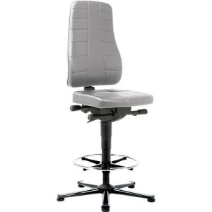Drehstuhl All-in-One 9641, mit Gleiter und Aufstiegshilfe, Kunstlederpolster, Skai grau Drehstuhl All-in-One 9641, mit Gleiter und Aufstiegshilfe, Kunstlederpolster, Skai grau