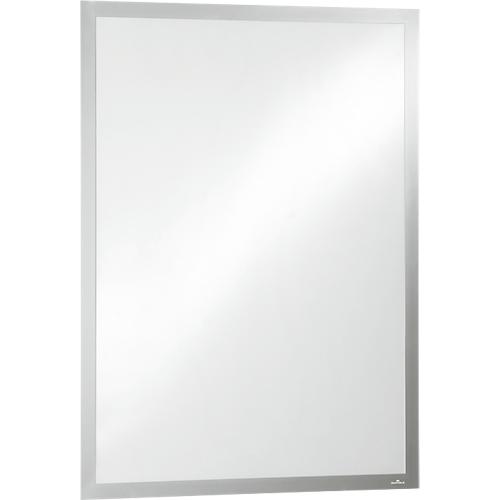 Durable Inforahmen DURAFRAME® Poster, A1 Hoch-/Querformat, für 2 Poster, selbstklebend, aufklappbarer Magnetrahmen, B 639 x T 28 x H 886 mm, PET, silber
