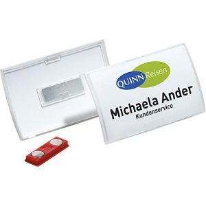 Durable Namensschilder Click Fold, mit Magnet, 54 x 90 mm, 10 Stück Durable Namensschilder Click Fold, mit Magnet, 54 x 90 mm, 10 Stück