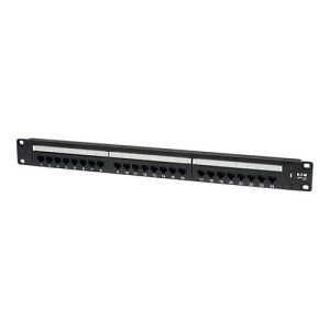 Eaton Tripp Lite Series 24-Port Cat6 Cat5 Patch Panel Rackmount 110 Punch Down RJ45 Ethernet 1URM – Patch Panel – CAT 6 – 1U – 48.3 cm (19′) – 24 Ports
