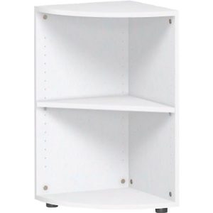 Eckabschlussregal PALENQUE, 2 OH, B 400 x T 400 x H 752 mm, weiß Eckabschlussregal PALENQUE, 2 OH, B 400 x T 400 x H 752 mm, weiß