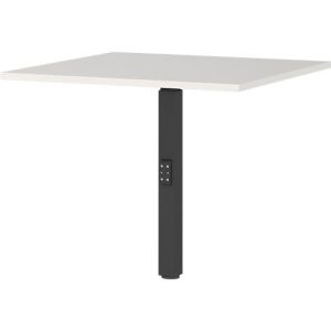 Eckverbindungsplatte Agenda, mechanisch höhenverstellbar, B 800 x T 800 x H 680-910 mm, Lichtgrau/Schwarz Eckverbindungsplatte Agenda, mechanisch höhenverstellbar, B 800 x T 800 x H 680-910 mm, Lichtgrau/Schwarz