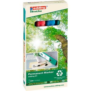 Edding 21 EcoLine Permanentmarker, nachfüllbar, Rundspitze, 4-er Set Edding 21 EcoLine Permanentmarker, nachfüllbar, Rundspitze, 4-er Set