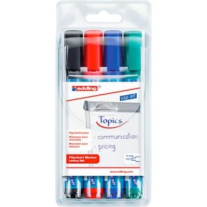 edding 380 Flipchart-Marker, Rundspitze, farbsortiert, 4er Set edding 380 Flipchart-Marker, Rundspitze, farbsortiert, 4er Set