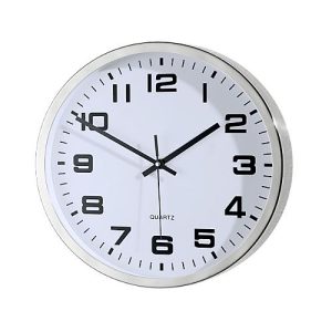 Edelstahl Quarz-Wanduhr, rund, ø 300 mm Edelstahl Quarz-Wanduhr, rund, ø 300 mm