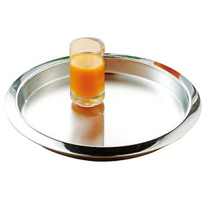 Edelstahltablett Esmeyer® VENGA, rund, ø außen: 350 mm, ø innen: 300 mm, spülmaschinengeeignet, silber Edelstahltablett Esmeyer® VENGA, rund, ø außen: 350 mm, ø innen: 300 mm, spülmaschinengeeignet, silber