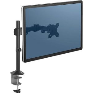Einzel-Monitorarm Fellowes Reflex, bis 32′ Breite, VESA, 360° Drehung, 180° Schwenkung, 45° Neigung, höhenverstellbar, schwarz