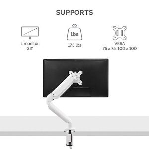 Einzel-Monitorarm Monitorhalterung Fellowes Platinum Series Weiß bis 9kg und 30“ Einzel-Monitorarm Monitorhalterung Fellowes Platinum Series Weiß bis 9kg und 30“