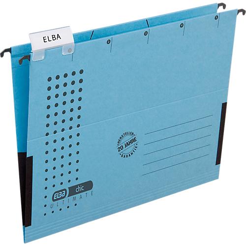 ELBA chic® ULTIMATE Hängetasche, für Formate bis DIN A4, Recyclingkarton, 25 Stück, blau