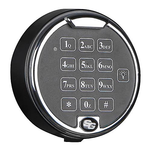Elektronikschloss S&G Spartan 1006, für Tresor Serie Lyra & Möbeleinsatztresor Serie MT, 1 Manager- & 1 Benutzercode, 39 mm vorstehend, Ø 95 mm, schwarz