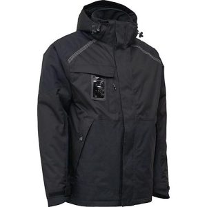 ELKA RAINWEAR Winterjacke WORKING XTREME, Gr. M, schwarz, EN 343 Kl. 4/1/X, wasserdicht, abnehmbare Kapuze