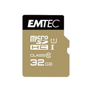EMTEC Gold+ – Flash-Speicherkarte (SD-Adapter inbegriffen) – 32 GB – Class 10 – microSD – Gold