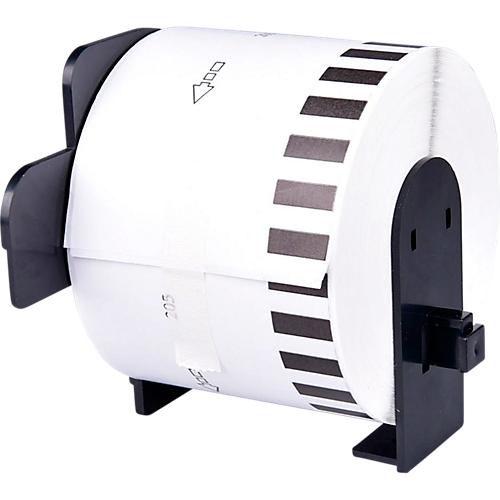 Endlosetiketten kompatibel zu Brother DK-22205, 62mm x 30,48m, Papier weiß, selbstklebend, permanent