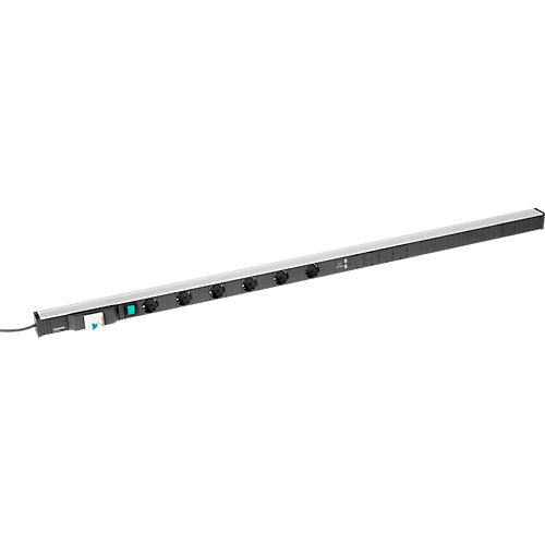 Energieleiste 1400 für Treston Arbeitstische, 6-fach Steckdose, 1x Schalter, 1x FI-Schalter, 2x USB-Typ A