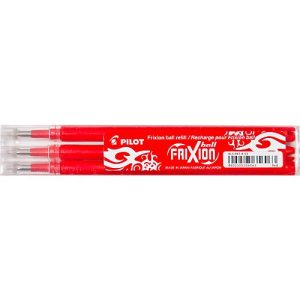 Ersatzminen PILOT, für Tintenroller FRIXION, 0,4 mm Strichstärke, radierbar, 3 Stück, rot Ersatzminen PILOT, für Tintenroller FRIXION, 0,4 mm Strichstärke, radierbar, 3 Stück, rot