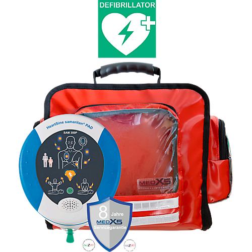 Erste-Hilfe-Wandtasche MedX5, mit Defibrillator SAM360P & Befüllung nach DIN 13157