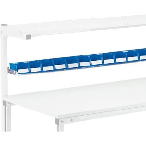 ESD-Kästenbord Treston, für Arbeitstisch TPH, B 1800 x T 141 x H 30 mm, Stahl, hellgrau ESD-Kästenbord Treston, für Arbeitstisch TPH, B 1800 x T 141 x H 30 mm, Stahl, hellgrau