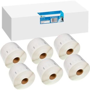Etiketten G&G, kompatibel zu Dymo 11354/s0722540, 6×1000 Stück, ablösbar, B 57 x H 32 mm, weiß