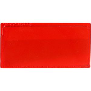 Etikettentasche Label PLUS, selbstklebend, 80×160, rot