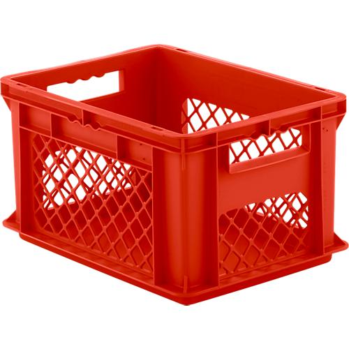 Euro Box Serie EF 4221, aus PP, Inhalt 20,4 L, durchbrochene Wände, Durchfassgriff, rot