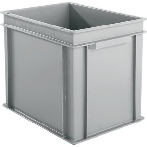 Euro Box Serie EF 4320, aus PP, Inhalt 29,5 L, geschlossene Wände, Unterfassgriff, grau Euro Box Serie EF 4320, aus PP, Inhalt 29,5 L, geschlossene Wände, Unterfassgriff, grau