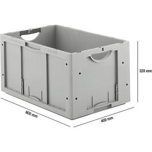 Euro Box Serie LTB 6320, 5-teiliges Sparset, aus Polypropylen, Inhalt 61,7 l, ohne Deckel, L 600 x B 400 x H 320 mm, grau Euro Box Serie LTB 6320, 5-teiliges Sparset, aus Polypropylen, Inhalt 61,7 l, ohne Deckel, L 600 x B 400 x H 320 mm, grau