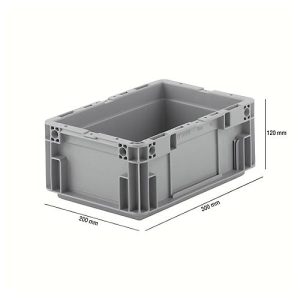 Euro Box Serie MF 3120, aus PP, Inhalt 5,2 L, Unterfassgriff, grau