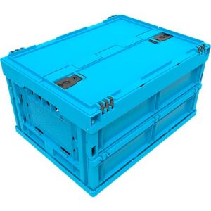EURO-Maß Faltbox 4322 DL, mit Deckel, für Lager- und Mehrwegtransport, Inhalt 19 L, blau EURO-Maß Faltbox 4322 DL, mit Deckel, für Lager- und Mehrwegtransport, Inhalt 19 L, blau