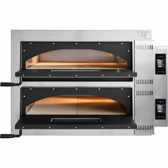 GGF Pizzaofen FR-Line Digital Vollschamott für 6+6 Pizzen Ø 360 mm, Breite 1370mm