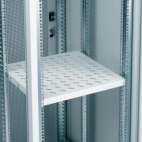Fachboden (19'), für Server-Schrank, Festeinbau, 500 mm tief, Lüftungsschlitze