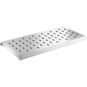 Fachboden, für Regalsystem, Edelstahl, gelocht, B 900 x T 447 mm Fachboden, für Regalsystem, Edelstahl, gelocht, B 900 x T 447 mm