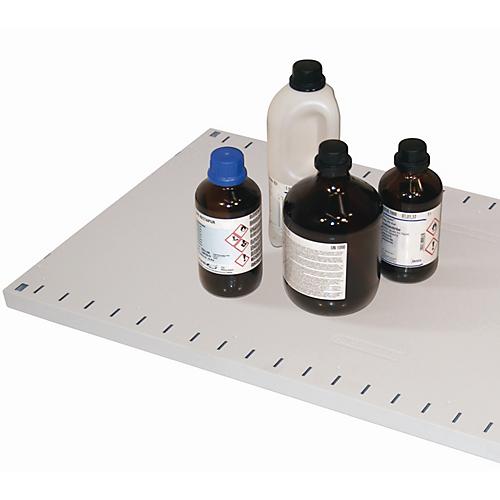Fachboden Standard für asecos Chemikalienschränke der CS und CX Serie, Stahlblech, B 993 x T 492 x H 30 mm, bis 100 kg