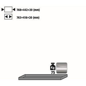 Fachboden Standard für asecos Sicherheitsschränke der UB90 Serie, Edelstahl 1.4301, B 768 x T 422 x H 20 mm, bis 30 kg Fachboden Standard für asecos Sicherheitsschränke der UB90 Serie, Edelstahl 1.4301, B 768 x T 422 x H 20 mm, bis 30 kg