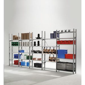 Fachbodenregal R3000, B 5155 x H 2278 mm, Grund-/Anbauregal, 25 Böden verzinkt, 300 mm Tiefe Fachbodenregal R3000, B 5155 x H 2278 mm, Grund-/Anbauregal, 25 Böden verzinkt, 300 mm Tiefe