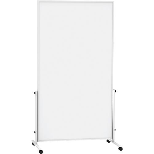 Fahrbares Whiteboard MAULsolid easy2move, Stahlblech, weiß beschichtet, magnethaftend B 1000 x H 1800 mm