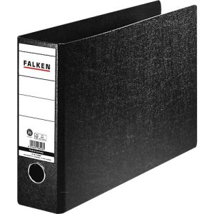 FALKEN Ordner, DIN A4 Querformat, Rückenbreite 80 mm, schwarz