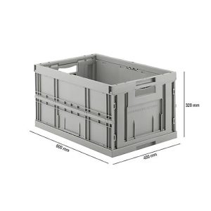 Faltkasten im EURO-Maß FK 6320, 64 l, grau