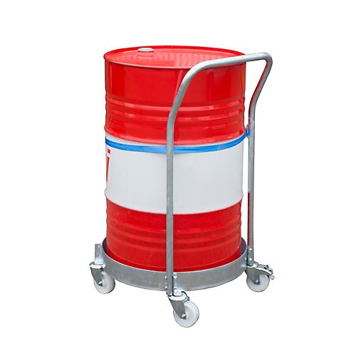 Fass-Rollwagen FRW-III, Stahlblech, 300 kg Tragkraft, verzinkt